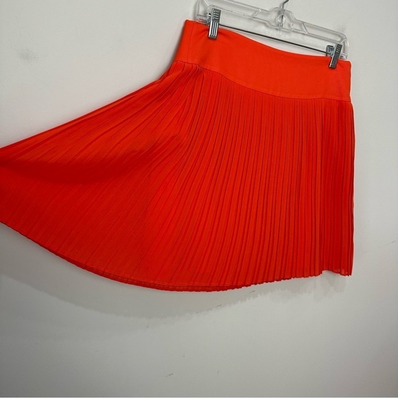 Loft Pleated Mini Skirt Orange - Picture 4 of 7